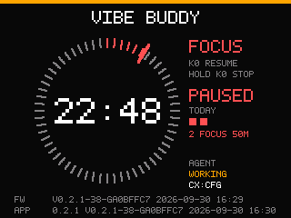 The focus timer paused with K0